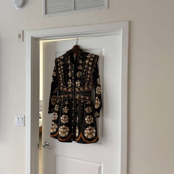 Farm Rio Black Bold Flowers Mini Dress - Picture 6 of 8